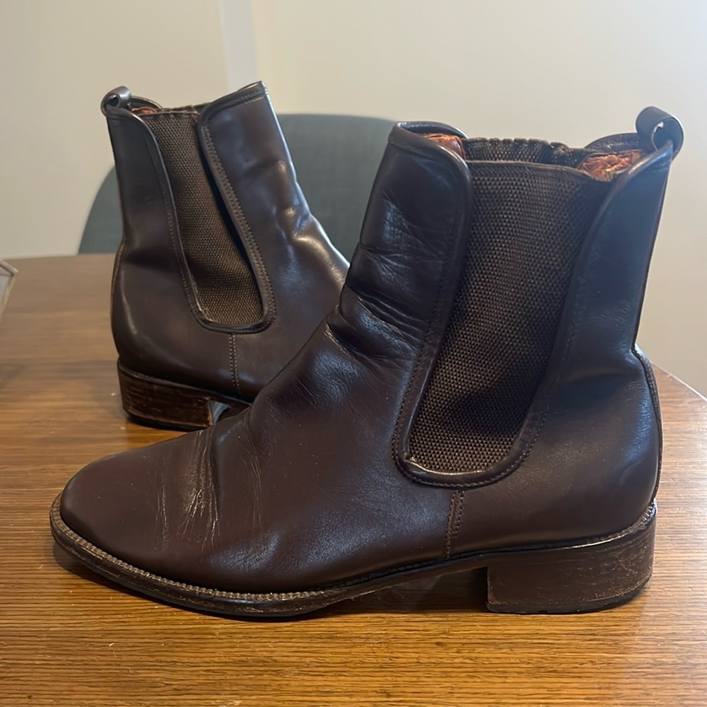 Coach Brown Leather Ankle Boots